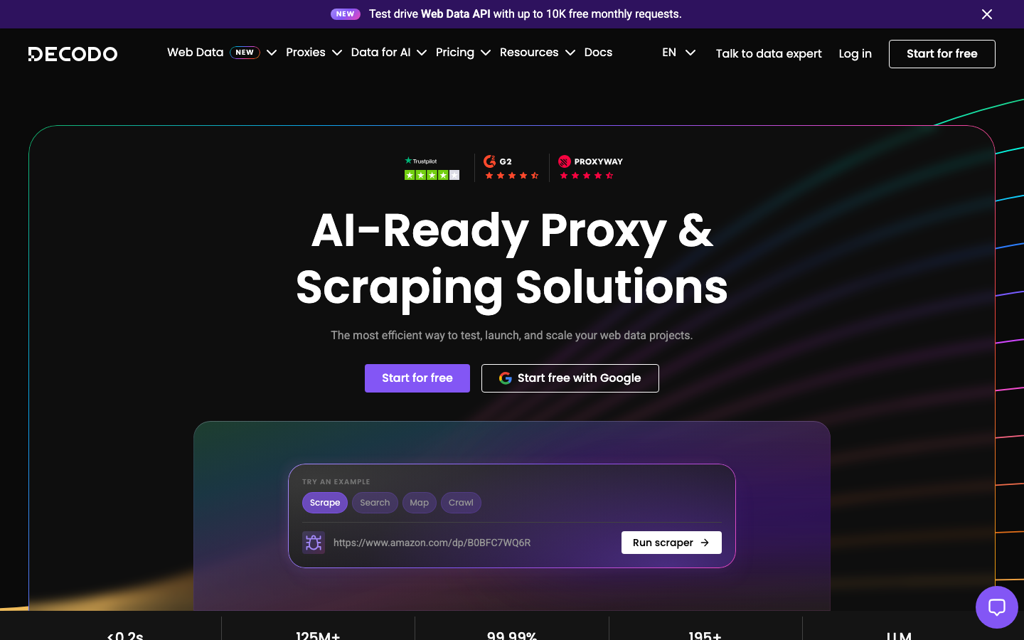 Decodo landing page