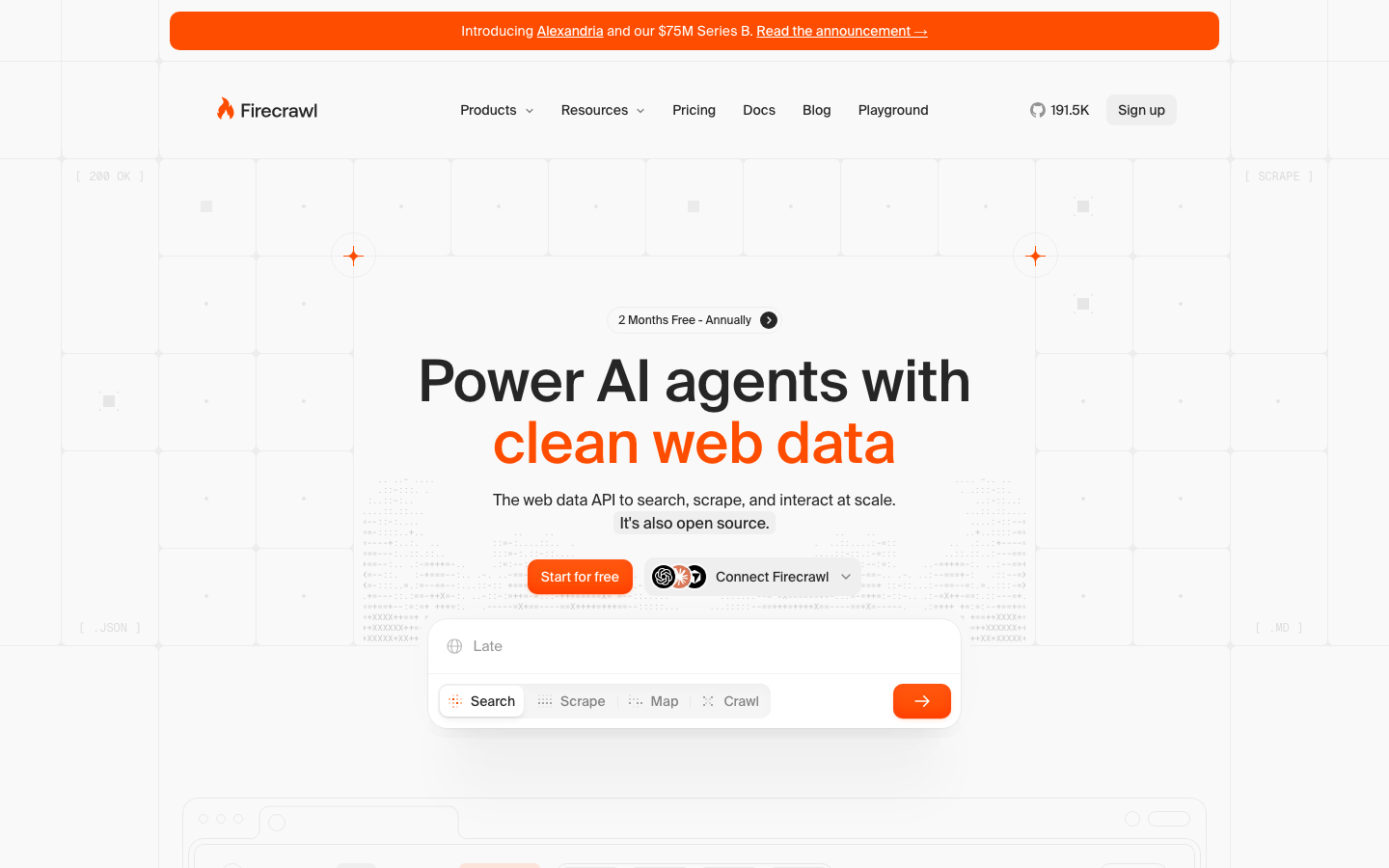 Firecrawl landing page